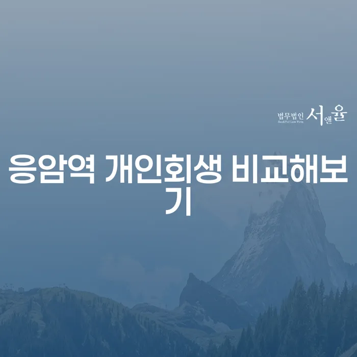 응암역 개인회생 비교해보기